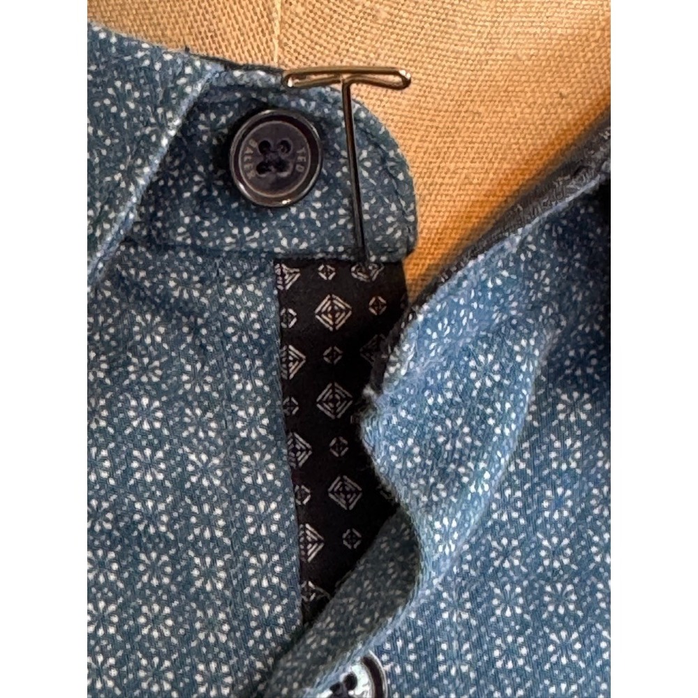 Ted Baker London Button Down Shirt Mens 6/XL Blue Longsleeve Button Down - Picture 2 of 16